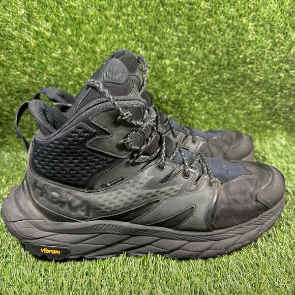 Hoka One Shoes Mens 12.5 Black Anacapa Mid GTX Outdoor Running 1122018 BBLC main image 4